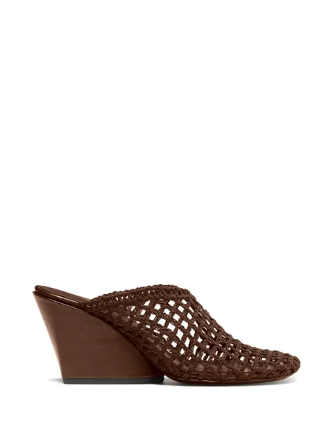 Proenza Schouler Slant crochet wedge mules Brown SH263131F011A