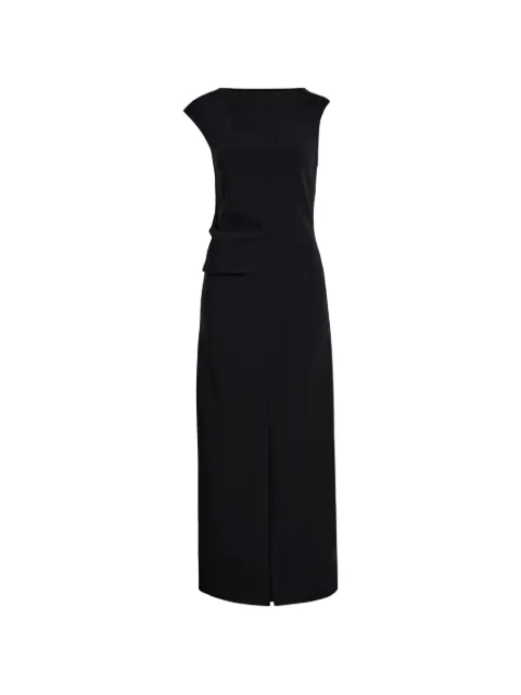 Proenza Schouler Damea matte crepe midi dress Black R2623010BY116