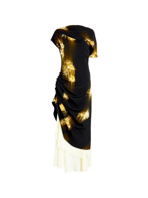 Proenza Schouler Antonella printed maxi dress Black R2623002BBYP376