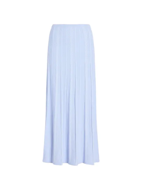 Proenza Schouler White Label Morena textured knit maxi skirt Blue WL2627734KY413