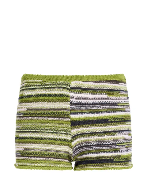 Proenza Schouler White Label Jenna knit striped shorts Green WL2627749KL005