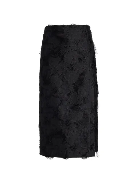 Proenza Schouler Dalma jacquard midi skirt Black R2625003AY216