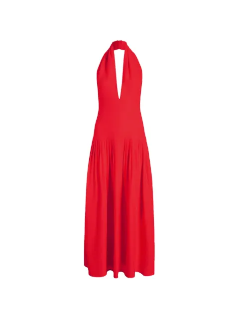 Proenza Schouler Tala V-neck georgette maxi dress Red R2533005BY043