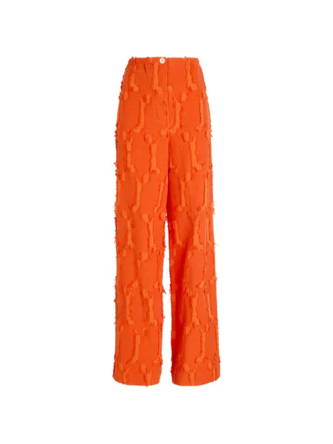 Proenza Schouler White Label Shilo jacquard trousers Orange WL2636305AY222