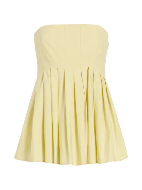 Proenza Schouler White Label Avine pleated strapless top Yellow WL2624630SC141