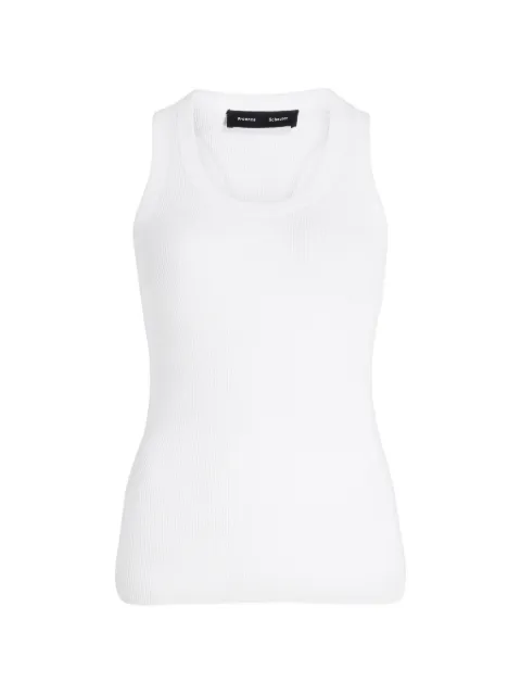 Proenza Schouler Roberts ribbed tank top White R2627086KY430