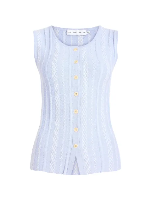 Proenza Schouler White Label Alyna textured vest Blue WL2627723KY413