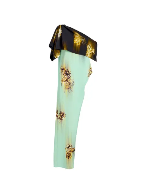 Proenza Schouler Haya one-shoulder printed top Green R2624011BYP376