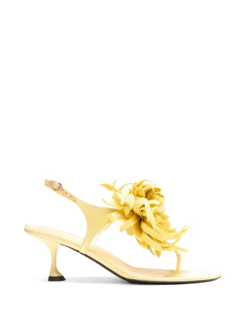 Proenza Schouler Tee floral-appliqué sandals Yellow SH252042CF004A