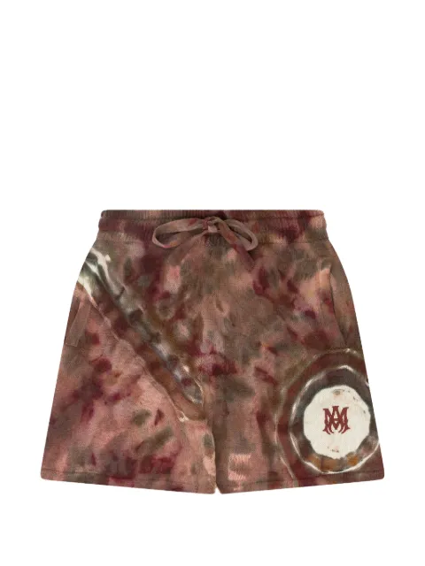 AMIRI tie-dye cashmere shorts Red SS22MKB001CLAY