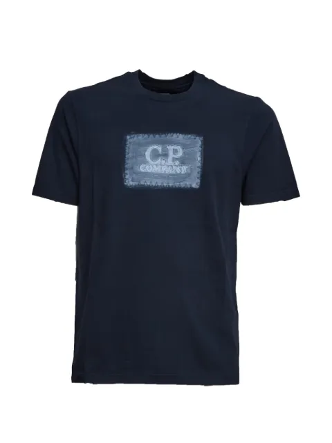 C.P. Company 24/1 jersey short-sleeve logo label T-Shirt Blue 20CMTS294A005431G889