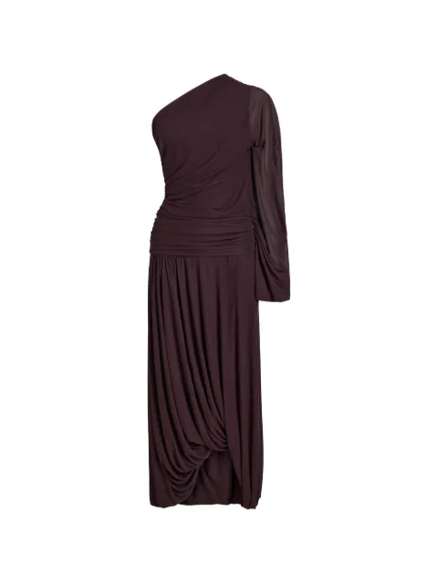 Proenza Schouler Gabri one-shoulder pleated midi dress Purple R2623023JY074