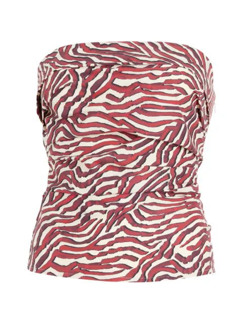 Proenza Schouler White Label Maisy strapless poplin top Red WL2634653SCP097