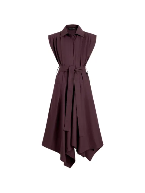 Proenza Schouler Adinna belted midi shirt dress Purple R2623026SC140