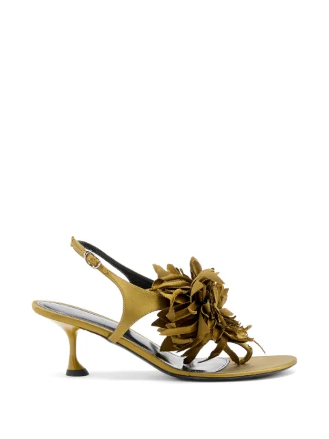 Proenza Schouler Tee floral-appliqué sandals Green SH252042CF004A