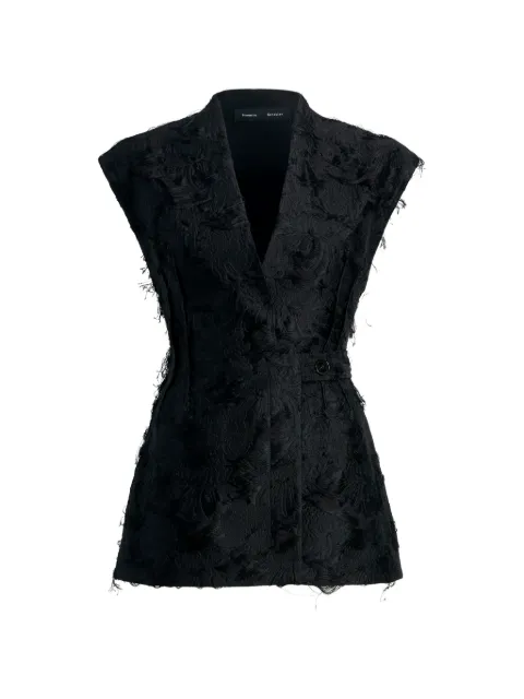 Proenza Schouler Cindle jacquard gillet Black R2624003AY216