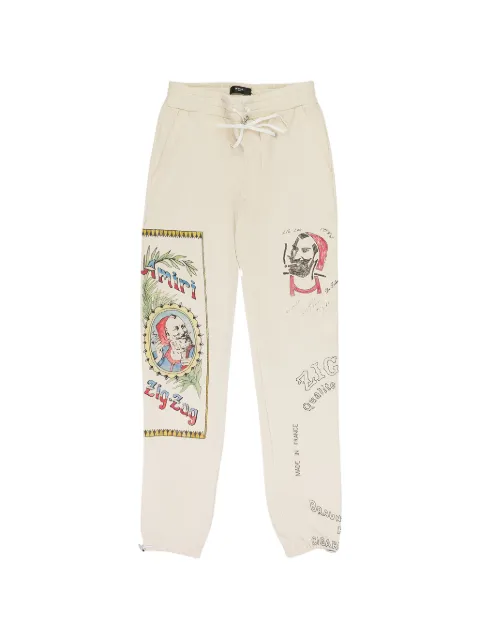 AMIRI sketch zig-zag track pants Neutrals SS22MJG029
