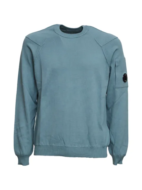 C.P. Company crewneck lens pocket sweater Blue 20CMKN183A110560A809