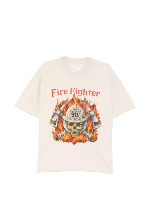 Melt firefighter graphic T-shirt Neutrals MS5172