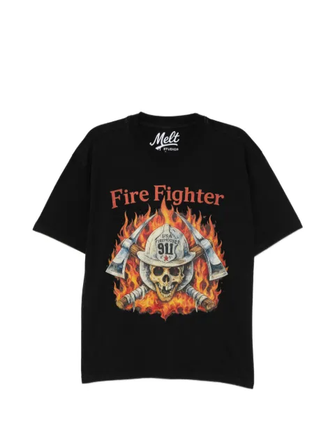 Melt graphic-print T-shirt Black MS5182