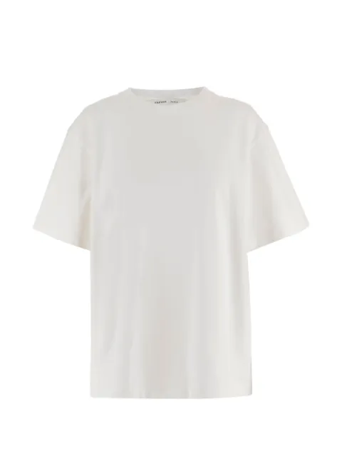 Carven logo-print round-neck T-shirt White 6261K21196ECRU
