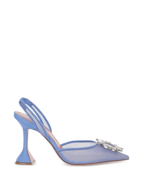 Amina Muaddi Begum pumps Blue BEGUMMESHSLING95