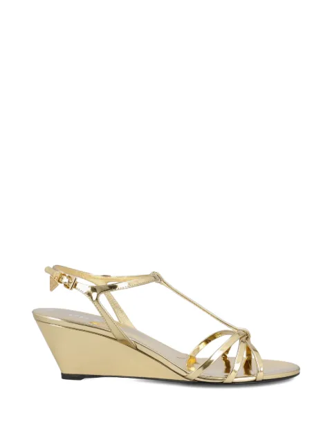 Prada metallic leather sandals Gold 1X383OF0553AU1