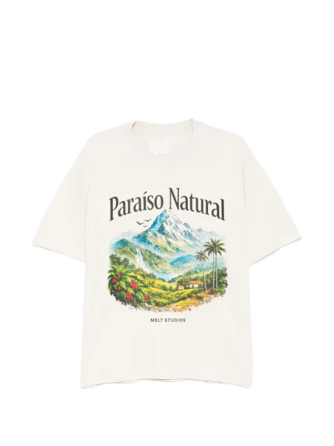 Melt graphic-print T-shirt Neutrals MS5176