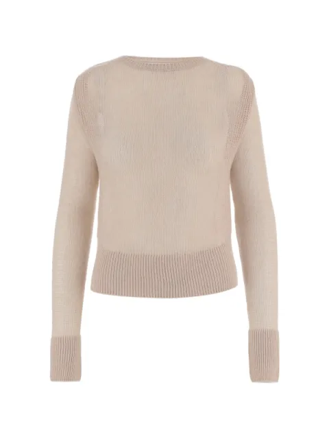 SA SU PHI ribbed crew-neck sweater Neutrals S266570820