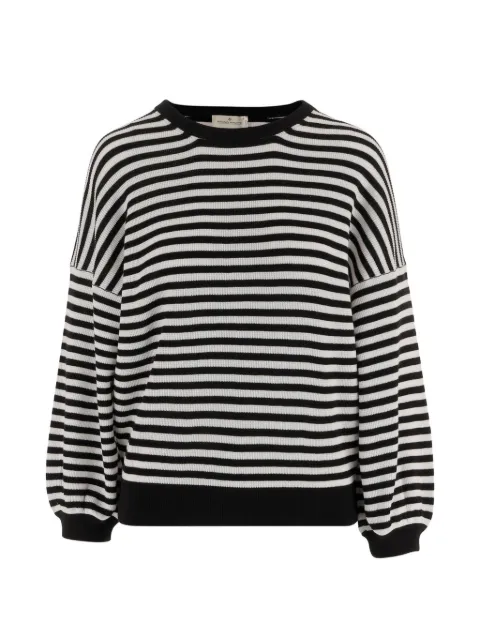 Bruno Manetti striped crew-neck sweater Black R2N121000