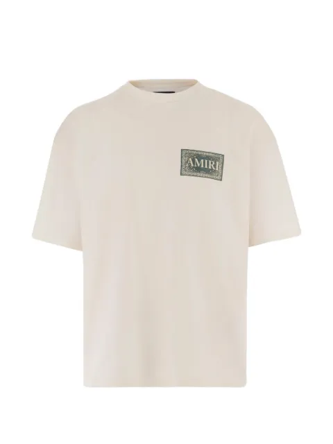 AMIRI logo-print T-shirt Neutrals AMTOJR1063