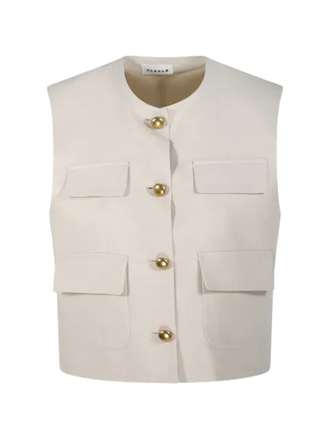 P.A.R.O.S.H. flap-pocket waistcoat Neutrals D410047G003