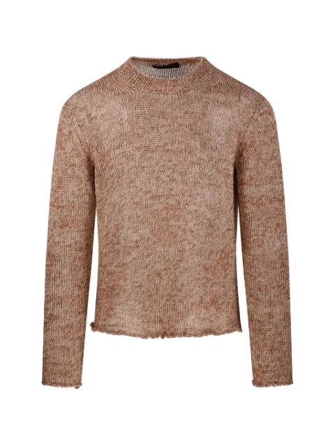 Fabrizio Del Carlo lettuce-hem sweater Brown 3103