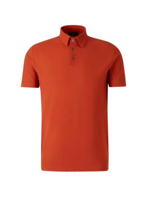 Zanone buttoned polo shirt Orange 815159ZG380