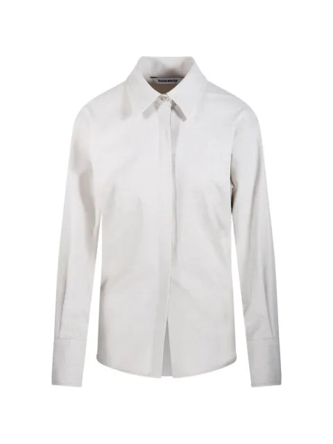 SANDBEIGE long-sleeve buttoned shirt Grey SBD1BL007