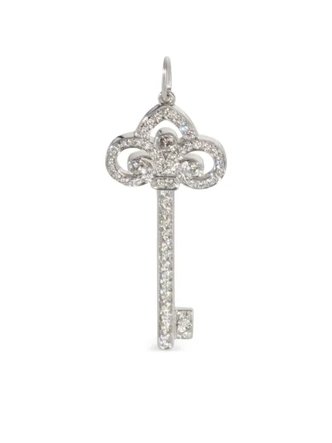 Tiffany & Co. Pre-Owned Fleur De Lis diamond pendant Silver 150771