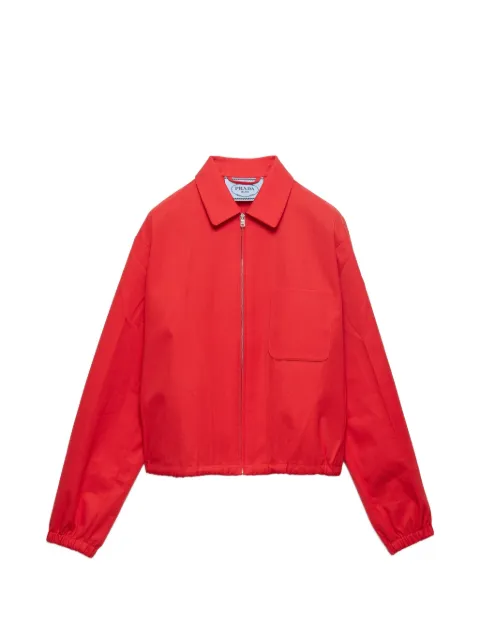 Prada gabardine blouson jacket Red P8048SOOO184A