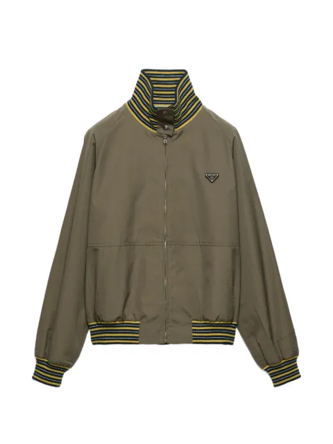 Prada poplin turtleneck jacket Green P8032SOOO187P