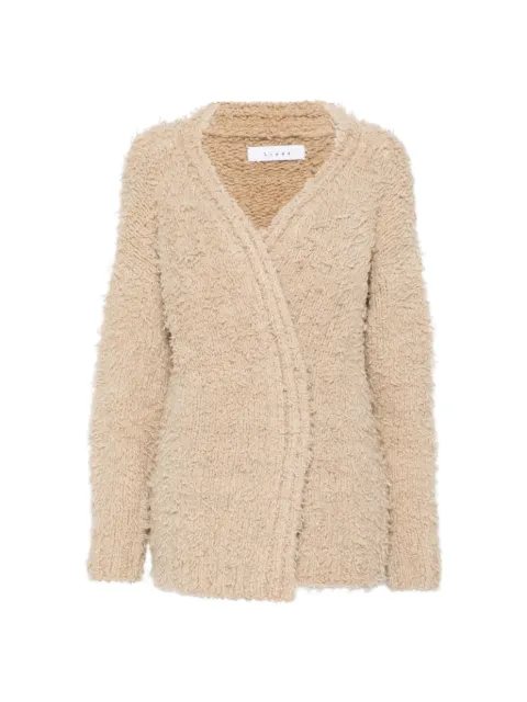 Liska V-neck long-sleeve cardigan Neutrals CARDIGANSHORT