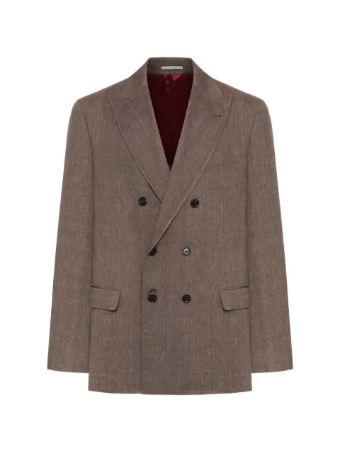 Brunello Cucinelli double-breasted blazer Brown MZ4087BPDC009