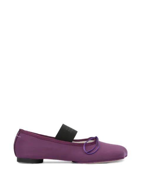 MM6 Maison Margiela Anatomic Numeric bow-detail ballet flats Purple S59WZ0093P5560