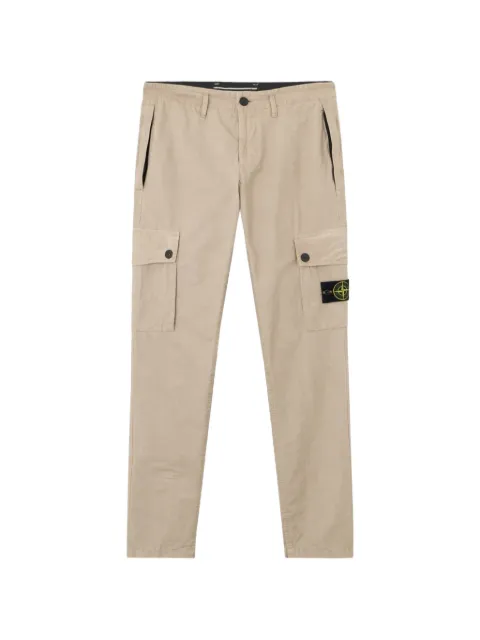Stone Island 3100053 brushed organic cotton canvas 'old' effect trousers Neutrals L1S153100053S00WA