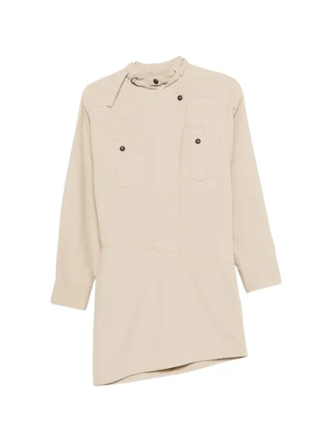 MARANT ÉTOILE Nouria chest-pocket mini dress Neutrals RO0959FAD1G04E
