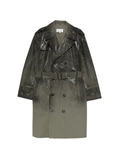 Maison Margiela belt double-breasted jacket Green S51AH0208M35783