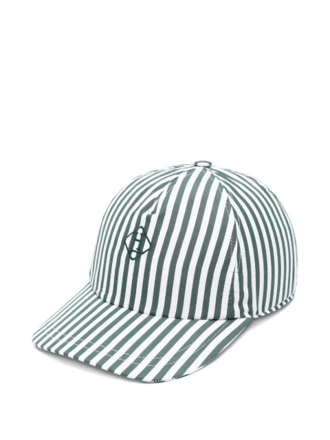 Herno striped cotton hat Green BER00048U13317