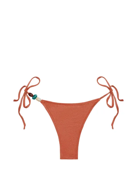 TROPIC OF C Praia lurex bikini bottoms Orange CS81