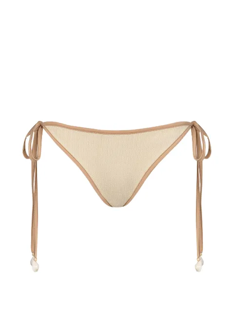 Johanna Ortiz crinkle-tie bikini bottom Neutrals PT03483