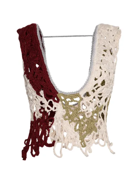 MAYSHA floral V-neck top Neutrals IZ052701