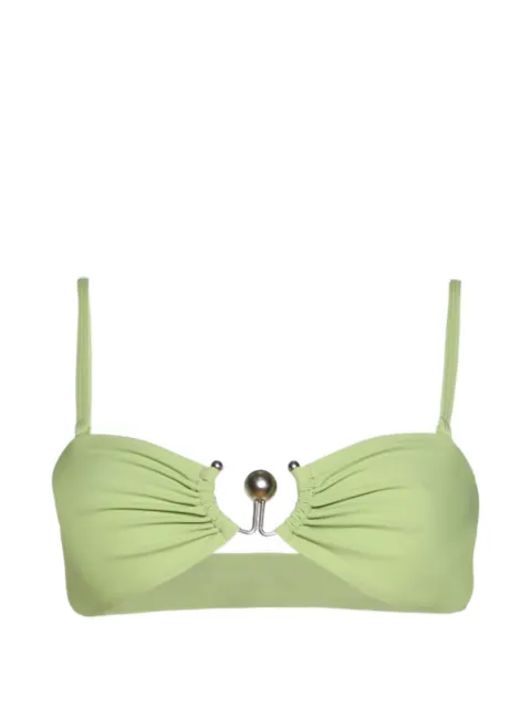 Christopher Esber ruched bikini top Green 22047021