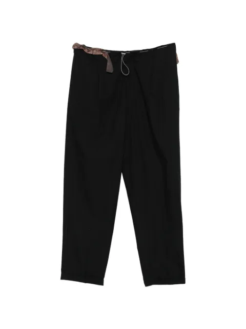 Magliano People's Chic Release paisley-print trousers Black MGSS26PA05012